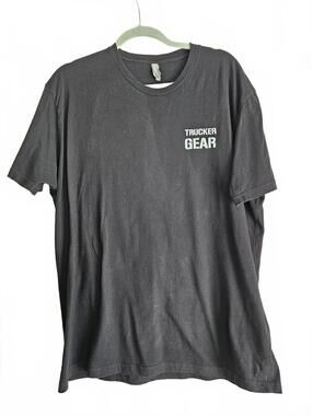 Black Trucker Gear Graphic T-Shirt Size XL